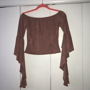 Charlotte Russe Suede Peach Top